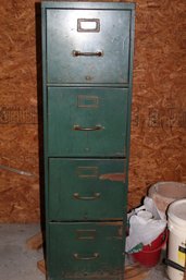 Green Four Drawer File Cabinet