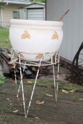 Ceramic Planter And Stand