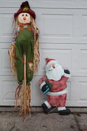 Santa And Scarecrow