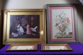 Two Pictures, Two Family Name Frames, Coffman And Williams