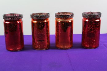 Mason Sized Jars With Tea Candle Holders- 4