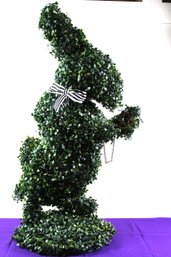 Artificial Boxwood Topiary Shaped Like A Bunny