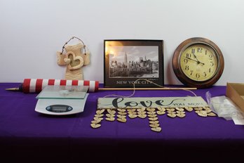 Food Scale, Clock, Flag, Birthday Display