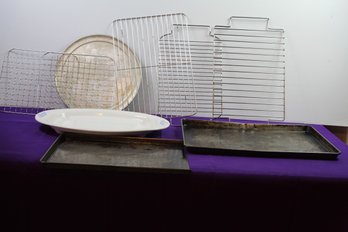 Cooling Racks- 5, Pizza Pan, CorningWare Meat Serving Platter
