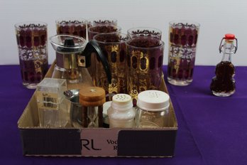 Eight Glasses, Syrup Container, Miscellaneous