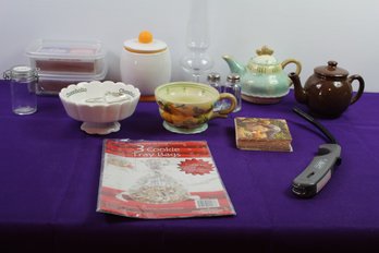 Two Creamers And Mug, Egg Cooker, Miscellaneous