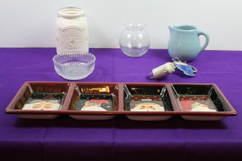 Christmas Divided Tray, Candle Jar, Miscellaneous