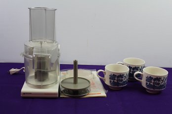 Black & Decker Processor, Three Teacups