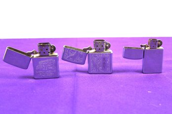 Three Zippo Lighters