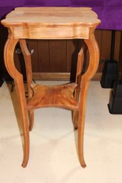 Wood Two-tier Side Table 30 In