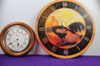 Two Nice Clocks, Rooster Clock Needs One Mechanical Box