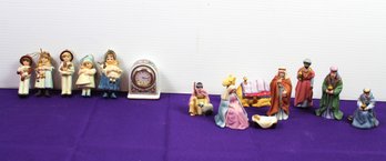 5 -jan Hagara Christmas Ornaments, Avon Porcelain Nativity Set