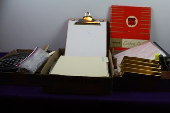 Three Boxes Of Office Supplies