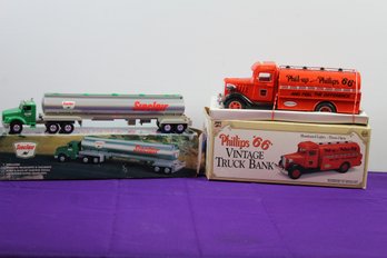 Sinclair Tanker Truck, Phillips 66 Vintage Truck Bank