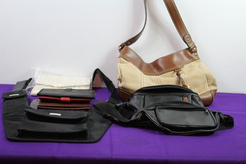 Two Purses, Two Fanny Packs, Four Wallets