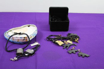 Choker, Bracelet And Necklace, Earrings