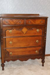 Antique Chest Of Drawers, Five Drawers 42 Inch Tall 36-in Wide