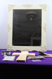 Mirror And Wood Cross, Craft Project