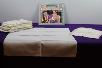 Magiccloth Doll Collection, Magnetic Outfits, Antique Handkerchiefs, Antique Napkins