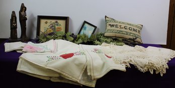 Doilies, Pillow, Miscellaneous Decor And Linens