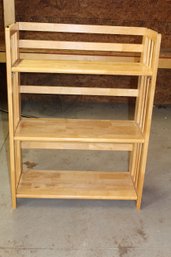 Folding Wood Shelf- Three Shelves