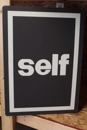 Vintage 'Self Sign' Used At Gas Station #1   24.5 X17 Not Used