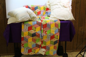 Sleeping Bag And 4 Pillows