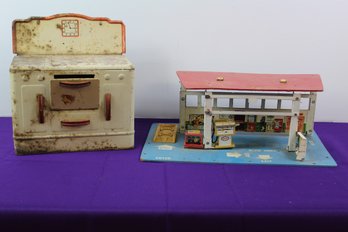 Vintage Wolverine 1950s Stove, Vintage Foldaway Service Station