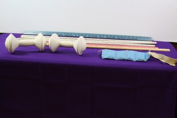 6 Yard Sticks, Ankle Weights, Small Dumbbells