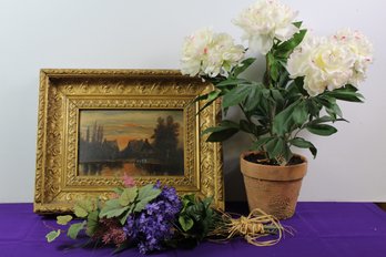Picture And Floral Arrangement
