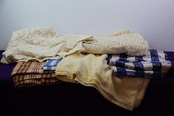 Variety Of Tablecloths, Some Stained
