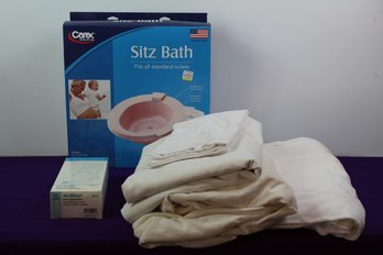 Sitz Bath, Ankle Brace, Sheets