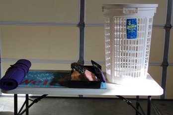 Laundry Hamper, Rug, Exercise Mat