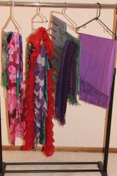 4 Hangers With Scarves