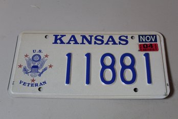 Kansas Veteran Tag