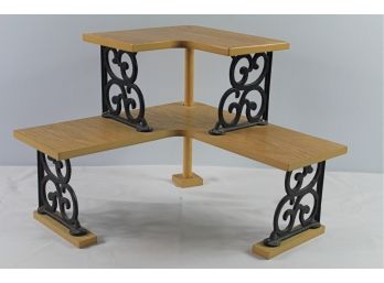 2-tier Desktop Bookshelf For Corner