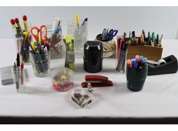 Two Boxes Of Desk Supplies