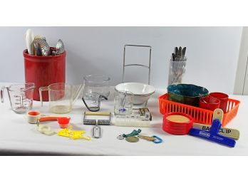 Kitchen Drawer Utensils, Mainstay Red Utensil Crock