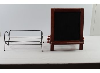 Wood Pedestal Chalk/whiteboard, Black Metal Bookshelf