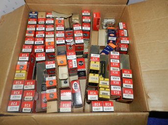 LARGE BOX OF VACUUM TUBES NEW IN BOXES