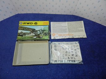 VINTAGE PLASTYK PRUSZKOW RWD-6 AIRPLANE MODEL COMPLETE IN BOX