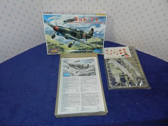 VINTAGE MADE IN UKRAINE AIRPLANE MODEL KIT ICM YAK 7-B