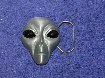 SOLID PEWTER UFO ALIEN X FILES  BELT BUCKLE