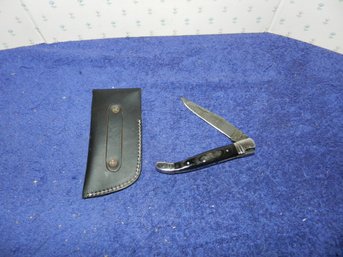BEAUTIFUL CRAFTED POCKET KNIFE WITH SHEATH NEW C