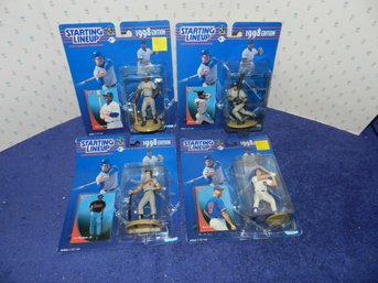 LOT OF 4 STARTING LINEUP FIGURES JETER GWYNN GRACE RIPKEN