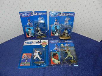 LOT OF 4 STARTING LINEUP FIGURES BELLE JETER ALOU