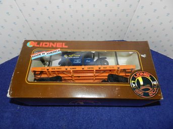 LIONEL LARGE SCALE ILLINOIS CENTRAL FLAT CAR WITH STRAKES 8-87503