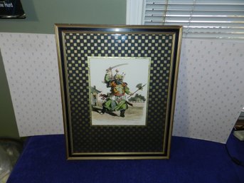 FRAMED CHINESE STYLE WARRIOR PRINT