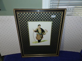 FRAMED JAPANESE STYLE ARCHER WARRIOR PRINT