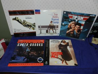 SET OF 5 LASERDISCS TOP GUN FORREST GUMP